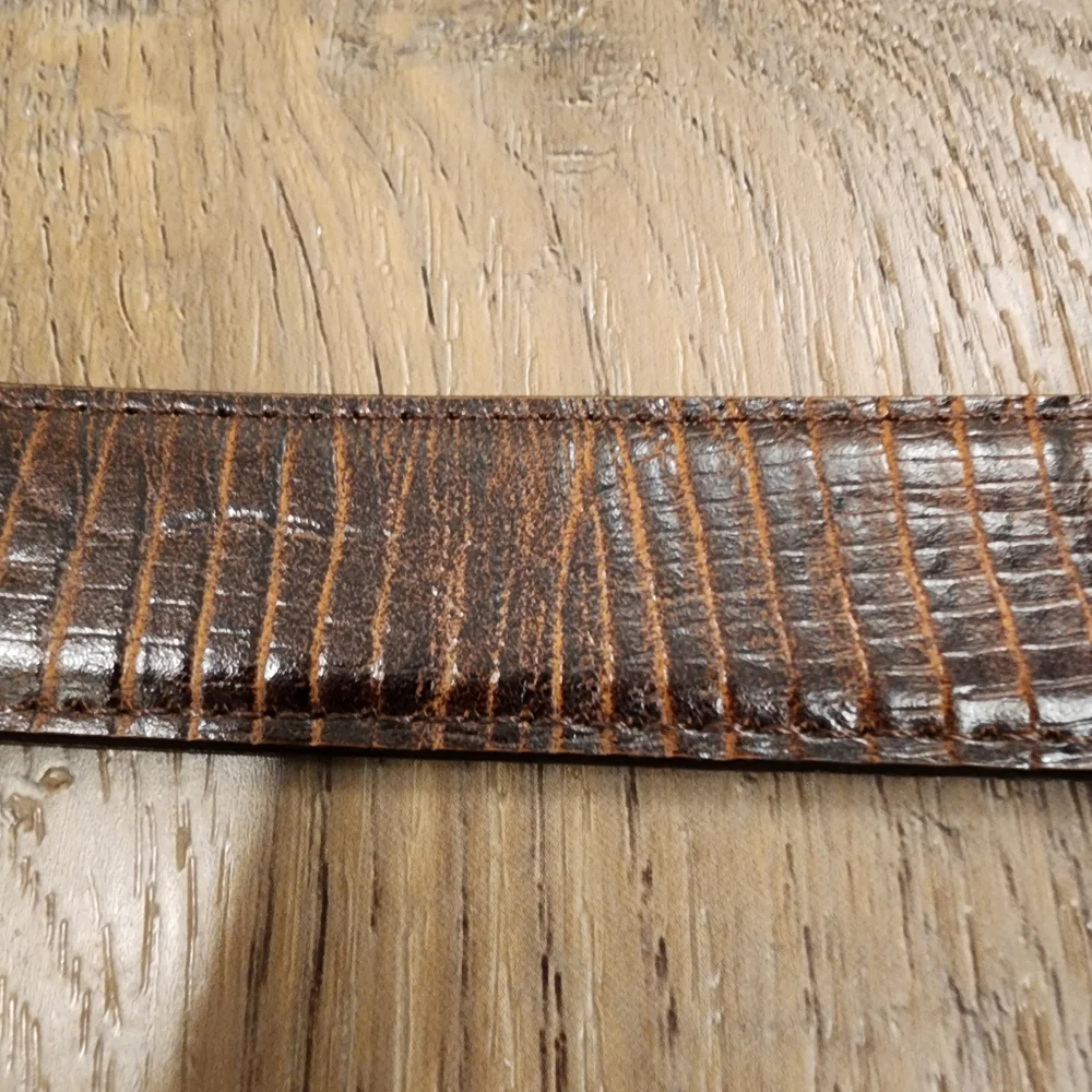 Men's Brown Belt Full Grain Leather Handcrafted USA Solid Brass Buckle size 30